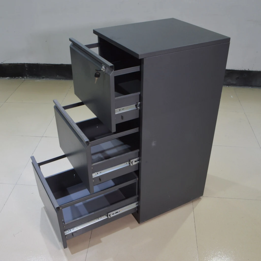 Modern Steel Filing Storage Metal File Cabinet with 3 Drawers for Office Use