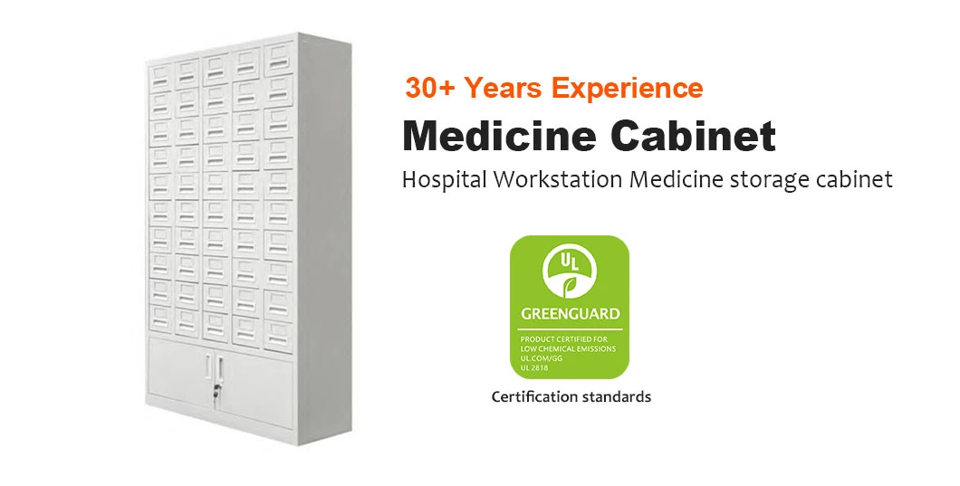 Modern Style Hospital Pharmacy 304 Stainless Steel Cabinets Medicine Storage Locker with Multiple Drawers