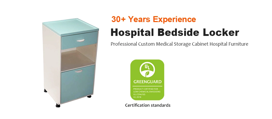 China Medical Furniture Factory Made Hot Sales Medical Ward ABS Bedside Locker in Hospital