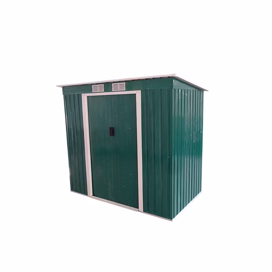 정원 및 마당용 4피트 x 8피트 평면 지붕 야외 사각형 튜브 금속 보관 창고