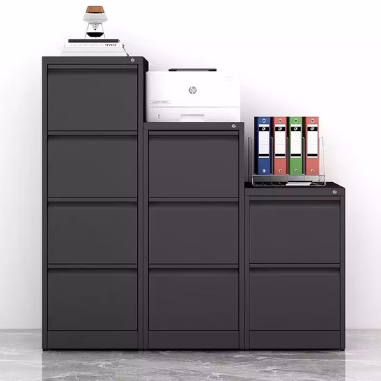 수직 파일링 강철 캐비닛, 금속 서랍 캐비닛, 3개의 서랍, 충전 캐비닛