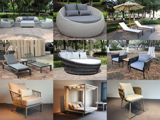 현대 옥외 정원 호텔 가정 안뜰 리조트 가구 카바나 일광욕 의자 침대 겸용 소파