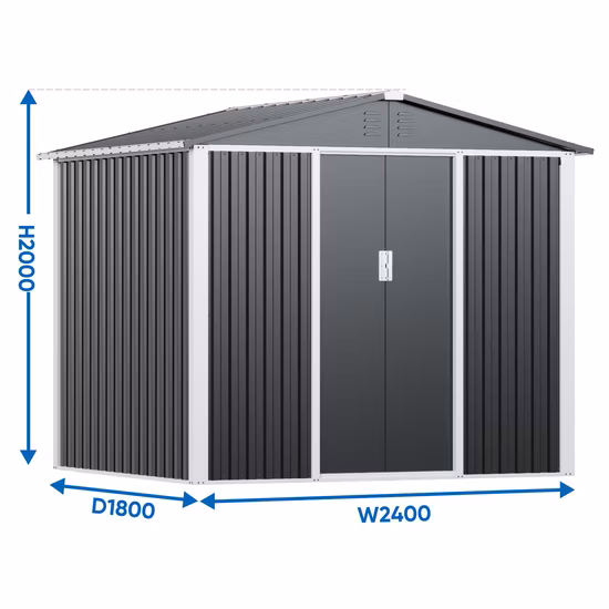  6 피트.  WX 4피트.  Yardmaster Home 야외 금속 정원 도구 창고