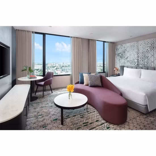 호텔 로비, 대중음식점, 공공 장소를 위한 단단한 나무로 되는 호텔 가구